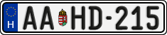 license plates of Hungary, Regular plates (2022)