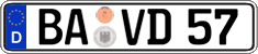German license plate, Regular plates