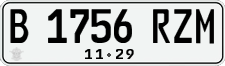 License plate of Indonesia, Regular plates