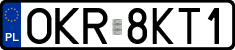 License plates of Poland, Regular car plates