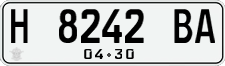 License plate of Indonesia, Regular plates