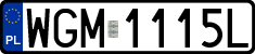 License plates of Poland, Regular car plates