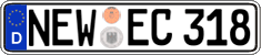 German license plate, Regular plates