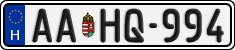license plates of Hungary, Regular plates (2022)