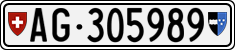 License plate of Switzerland, Cars