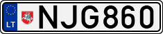 License plate of Lithuania, Cars