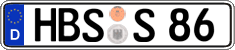 German license plate, Regular plates