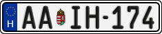 license plates of Hungary, Regular plates (2022)