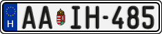 license plates of Hungary, Regular plates (2022)