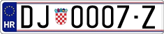 License plate of Croatia, Regular plates