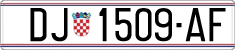 License plate of Croatia, Regular plates