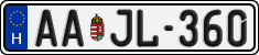 license plates of Hungary, Regular plates (2022)
