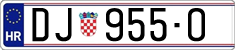 License plate of Croatia, Regular plates