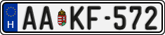 license plates of Hungary, Regular plates (2022)