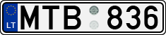 License plate of Lithuania, Cars