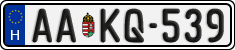 license plates of Hungary, Regular plates (2022)