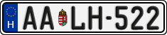 license plates of Hungary, Regular plates (2022)