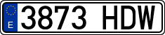 License plates of Spain, Ordinary (2000)