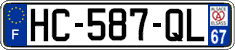 French license plate, SIV (ordinary)