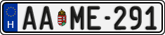license plates of Hungary, Regular plates (2022)