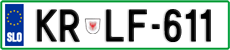 License plate of Slovenia, Cars