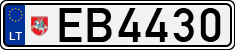License plate of Lithuania, Electric vehicles