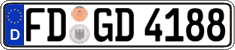 German license plate, Regular plates