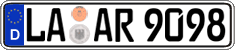 German license plate, Regular plates