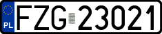 License plates of Poland, Regular car plates