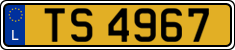 License plate of Luxembourg, 2003 year system