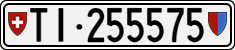 License plate of Switzerland, Cars