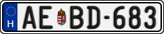 license plates of Hungary, Regular plates (2022)