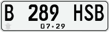 License plate of Indonesia, Regular plates