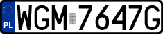 License plates of Poland, Regular car plates