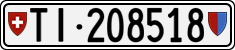License plate of Switzerland, Cars