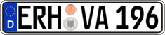 German license plate, Regular plates