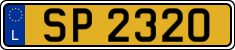License plate of Luxembourg, 2003 year system