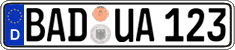 German license plate, Regular plates