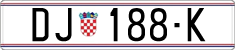 License plate of Croatia, Regular plates