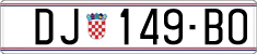License plate of Croatia, Regular plates