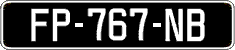 French license plate, SIV (oldtimers)