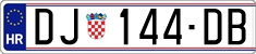 License plate of Croatia, Regular plates