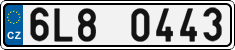 License plate of the Czech Republic, Cars (2001)