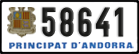 License plate of Andorra, Cars (1234(5))