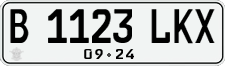 License plate of Indonesia, Regular plates