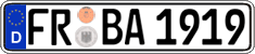 German license plate, Regular plates