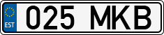 License plate of Estonia, Regular car plates