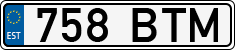 License plate of Estonia, Regular car plates