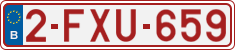 License plate of Belgium, Regular plates (2010)