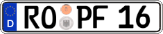 German license plate, Regular plates